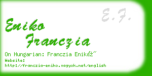 eniko franczia business card